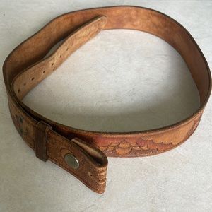 Leather belt no buckle 38 inch